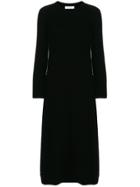 Ryan Roche Knitted Midi Dress - Black