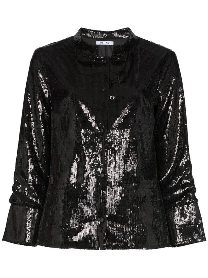 Deitas China Sequin-embellished Jacket - Black