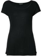 Ann Demeulemeester - Scoop Neck T-shirt - Women - Rayon - 36, Black, Rayon