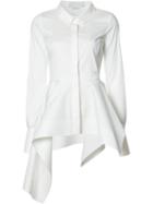 Monse Asymmetric Shirt, Women's, Size: 2, White, Cotton/nylon/spandex/elastane