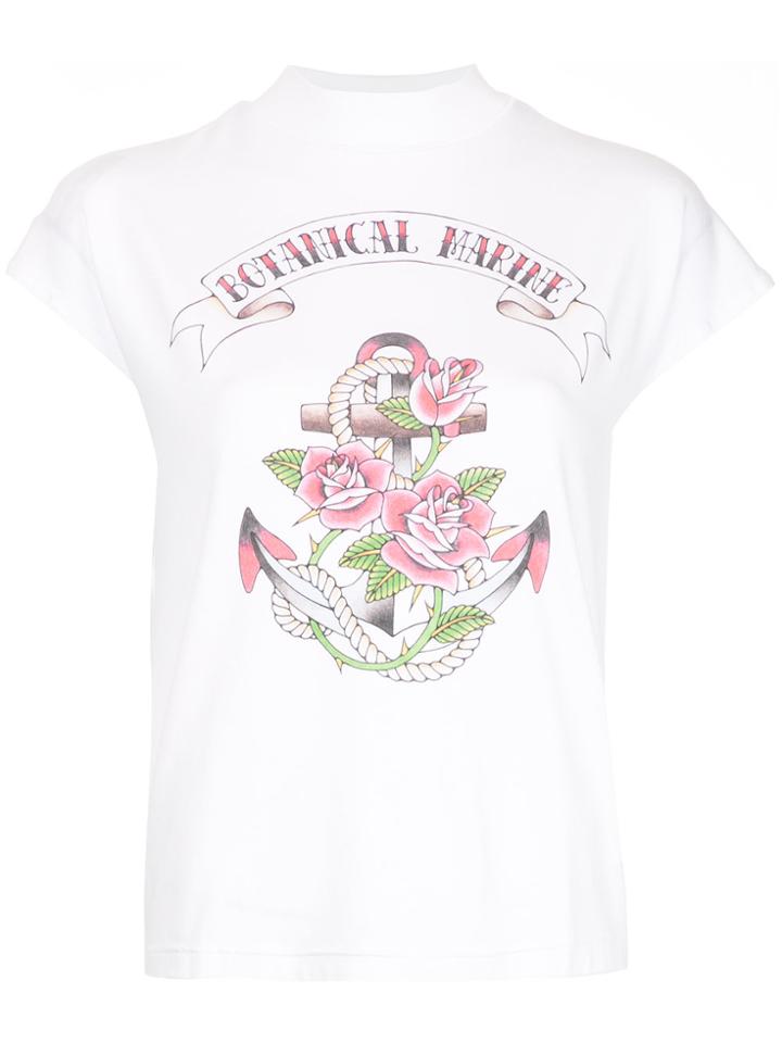 G.v.g.v. Botanical Marine Printed T-shirt - White