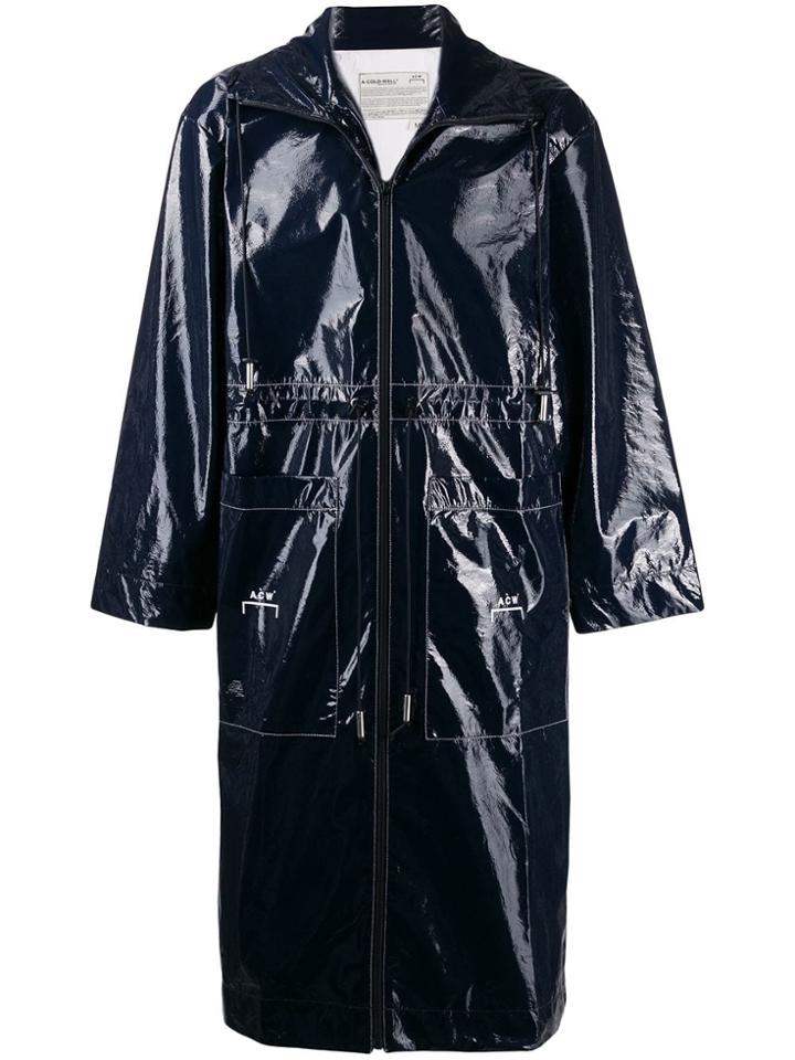 A-cold-wall* Contrast Stitching Raincoat - Blue
