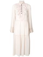 See By Chloé Frilled Midi Dress - Nude & Neutrals