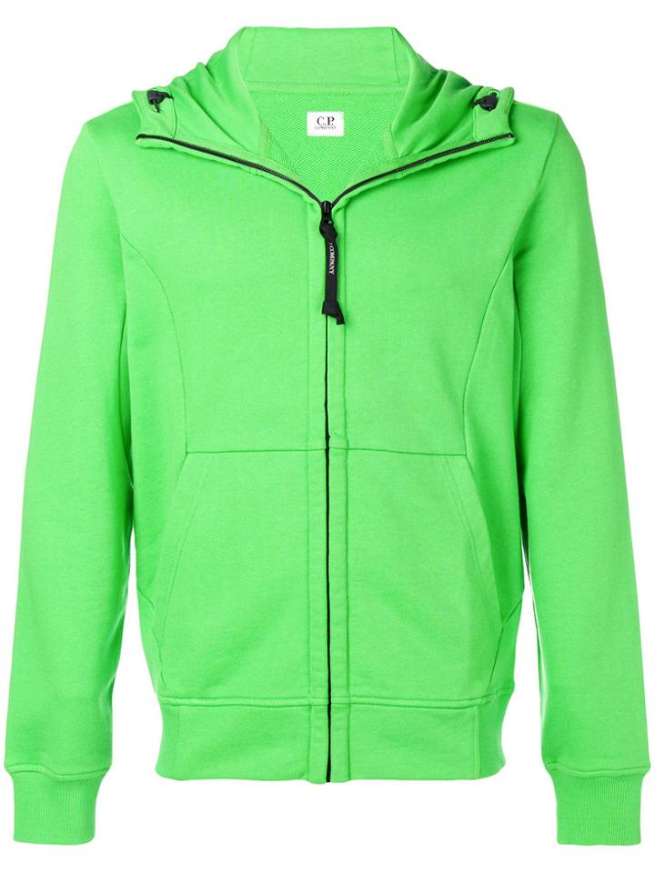 Cp Company Goggle Zip Hoodie - Green