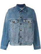 Off-white Stonewashed Denim Jacket, Women's, Size: Medium, Blue, Cotton