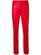 Msgm Slim Fit Trousers - Red