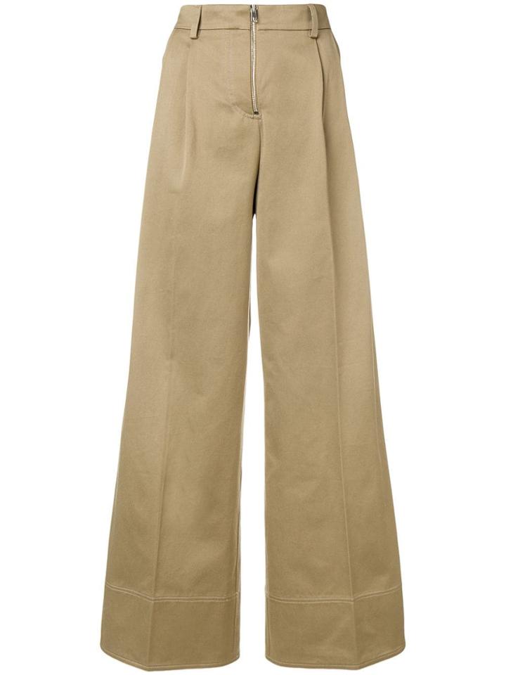 Mrz High-waisted Wide Leg Trousers - Green