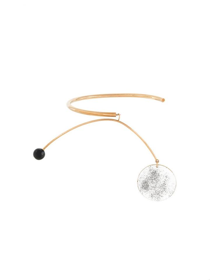 Stella Mccartney Half Hoop Spread Necklace, Women's, Metallic