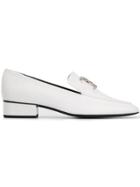 Dorateymur Snake Embellished Loafers - White