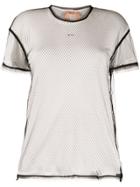 Nº21 Mesh Overlay T-shirt - White