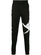 Plein Sport Side Logo Print Joggers - Black