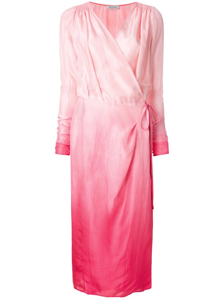 Attico Wrap-around Dress - Pink & Purple