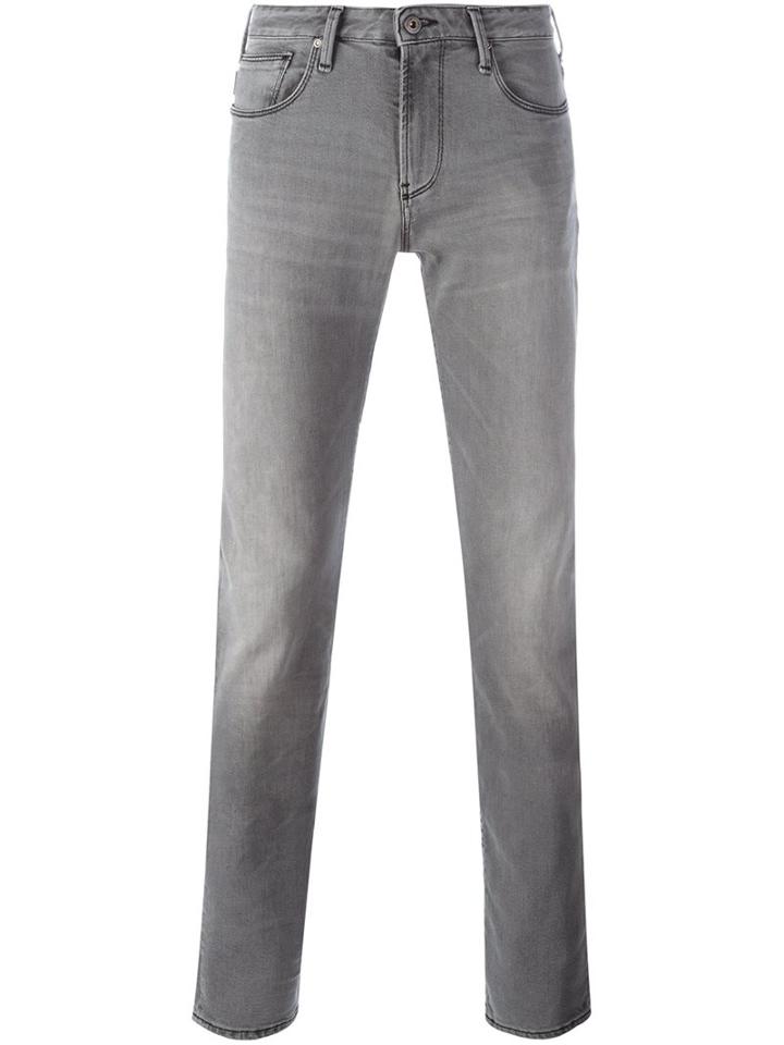 Armani Jeans Skinny Jeans, Men's, Size: 31, Grey, Cotton/spandex/elastane