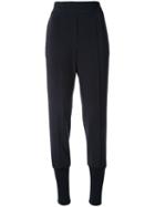 Goen.j Jersey-paneled Track Pants - Black