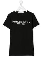 Philosophy Di Lorenzo Serafini Kids Logo Printed T-shirt - Black