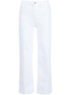 Frame Denim Le Capri Cropped Jeans, Women's, Size: 27, White, Cotton/polyester/spandex/elastane