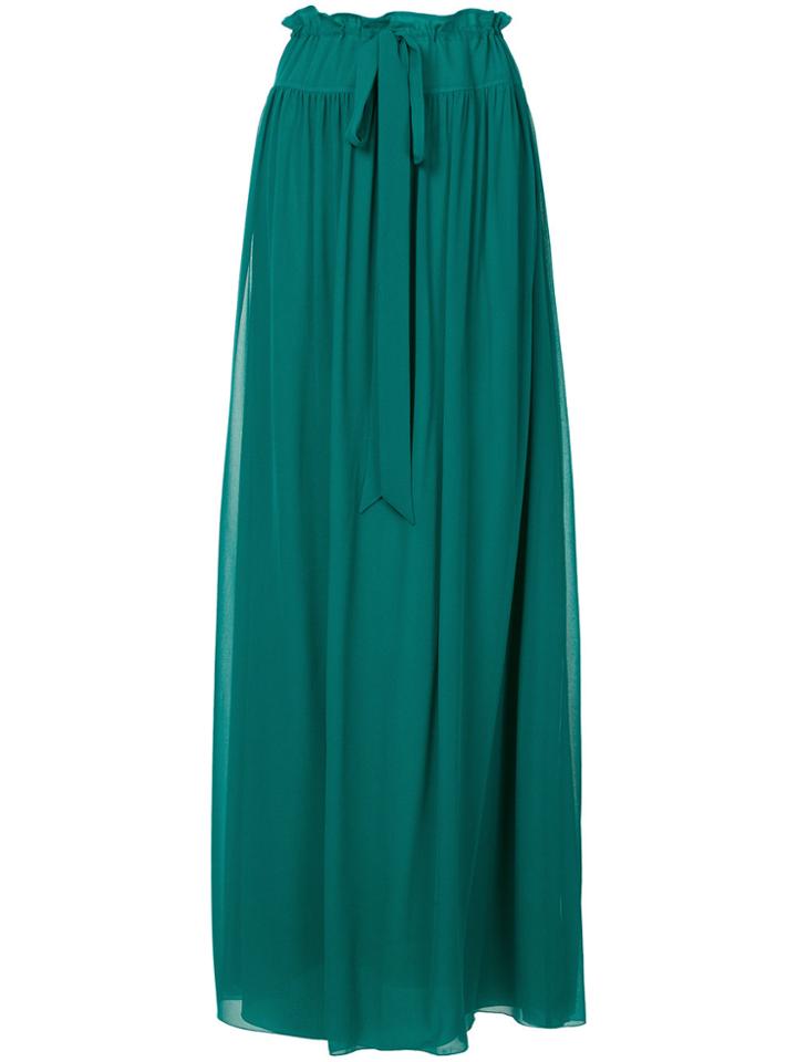 Lanvin Long Tie-waist Skirt - Green