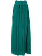 Lanvin Long Tie-waist Skirt - Green