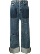 Jw Anderson Women's Shaded Pocket Detail Denim Trousers - Blue