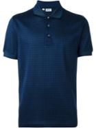 Brioni Check Print Knit Polo Shirt