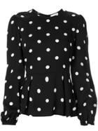 Rebecca Vallance Penelope Polka-dot Blouse - Black