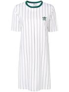 Adidas Striped Jersey Dress - White