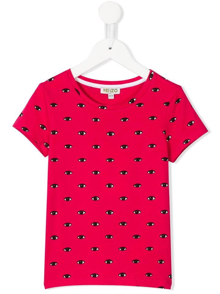 Kenzo Kids Eye Print T-shirt, Girl's, Size: 6 Yrs, Pink/purple