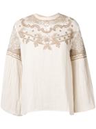 Mes Demoiselles Embroidered Blouse - Nude & Neutrals