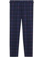 Burberry Checked Tailored Trousers - Blue