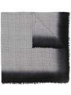 Faliero Sarti Houndstooth Frayed Hem Scarf - Black