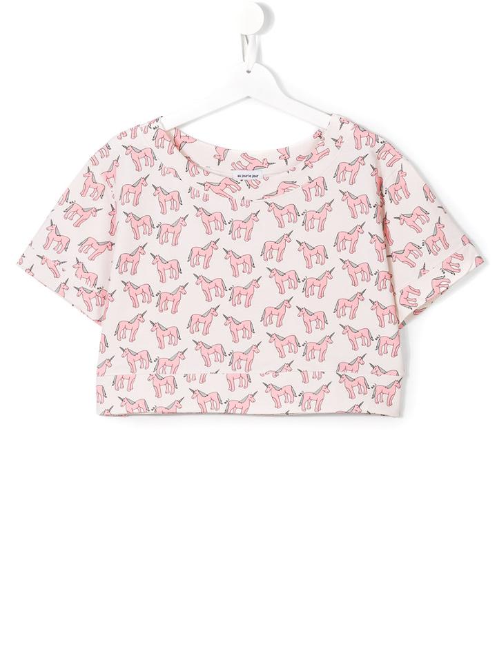 Au Jour Le Jour Kids Unicorn T-shirt, Girl's, Size: 14 Yrs, Pink/purple