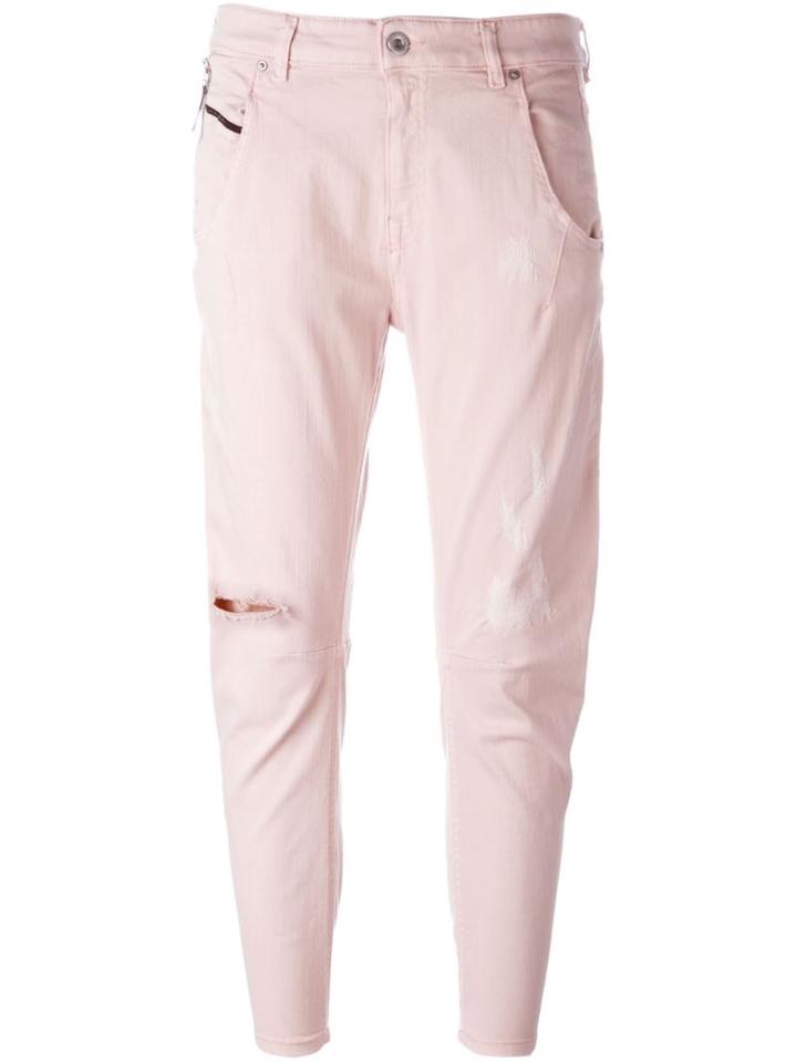 Diesel Black Gold 147 Boyfriend Jeans, Women's, Size: 29, Pink/purple, Cotton/polyester/spandex/elastane