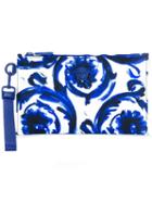 Versace Painted Baroque Clutch Bag, Adult Unisex, Blue, Acrylic/nylon