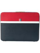 Thom Browne Color-blocked Leather Document Holder - Blue
