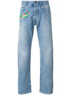 Versace Embroidered Detail Jeans - Blue