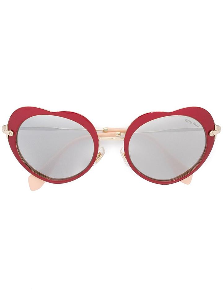 Miu Miu Eyewear Noir Heart Sunglasses - Red