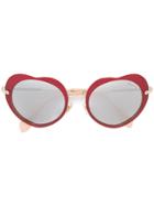 Miu Miu Eyewear Noir Heart Sunglasses - Red