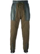 3.1 Phillip Lim Quilted Trousers, Men's, Size: Small, Green, Cotton/nylon/spandex/elastane/wool