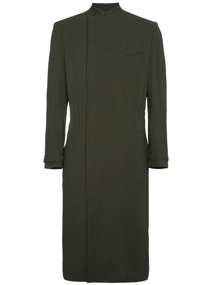 Haider Ackermann Long Coat With Drawstring Waist - Green
