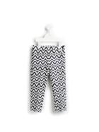 Il Gufo Wave Print Cropped Trousers, Toddler Girl's, Size: 4 Yrs, Blue