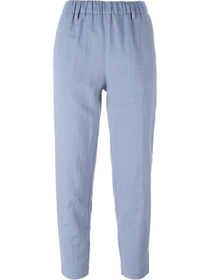 Forte Forte Straight Leg Trousers, Women's, Size: 0, Blue, Linen/flax/cotton
