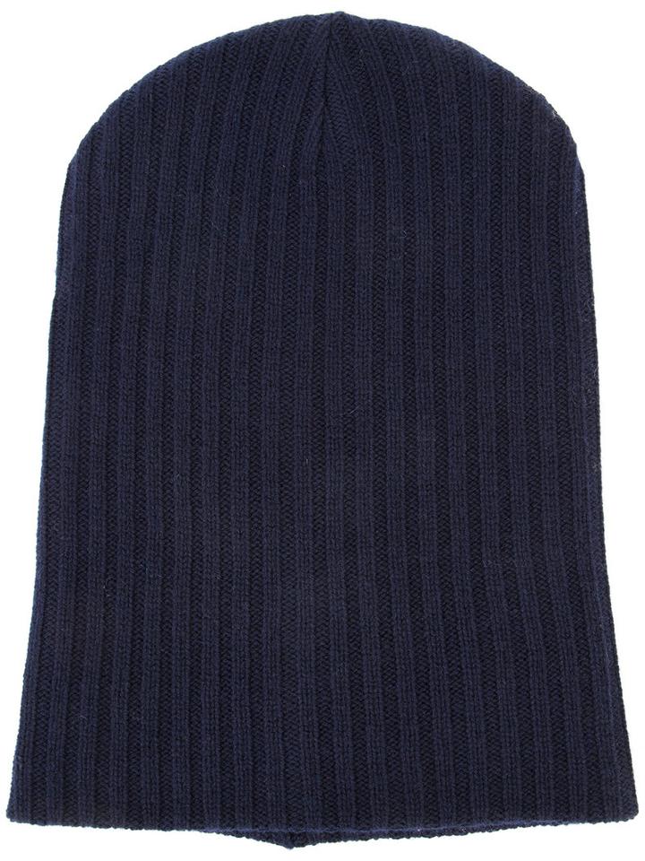 The Elder Statesman Cashmere Summer Cap, Adult Unisex, Blue, Cashmere