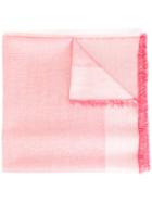 Dondup Raw-edge Scarf, Women's, Pink/purple, Cotton/modal/polyamide/polyester
