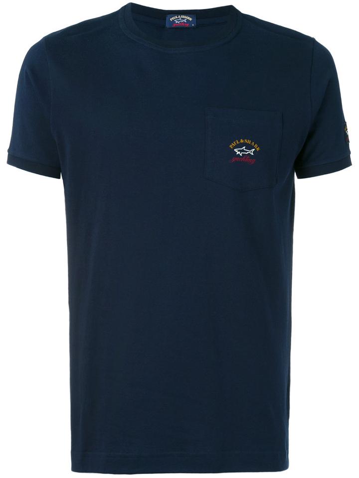Paul & Shark - Plain T-shirt - Men - Cotton - L, Blue, Cotton