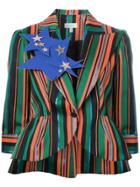 Delpozo Peaked Lapels Striped Blazer - Multicolour