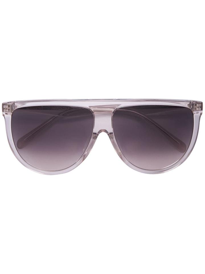 Celine Eyewear Oversized Frame Sunglasses - White