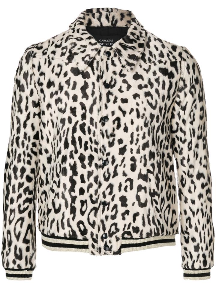Garcons Infideles Teddy Leopard Print Jacket - Nude & Neutrals