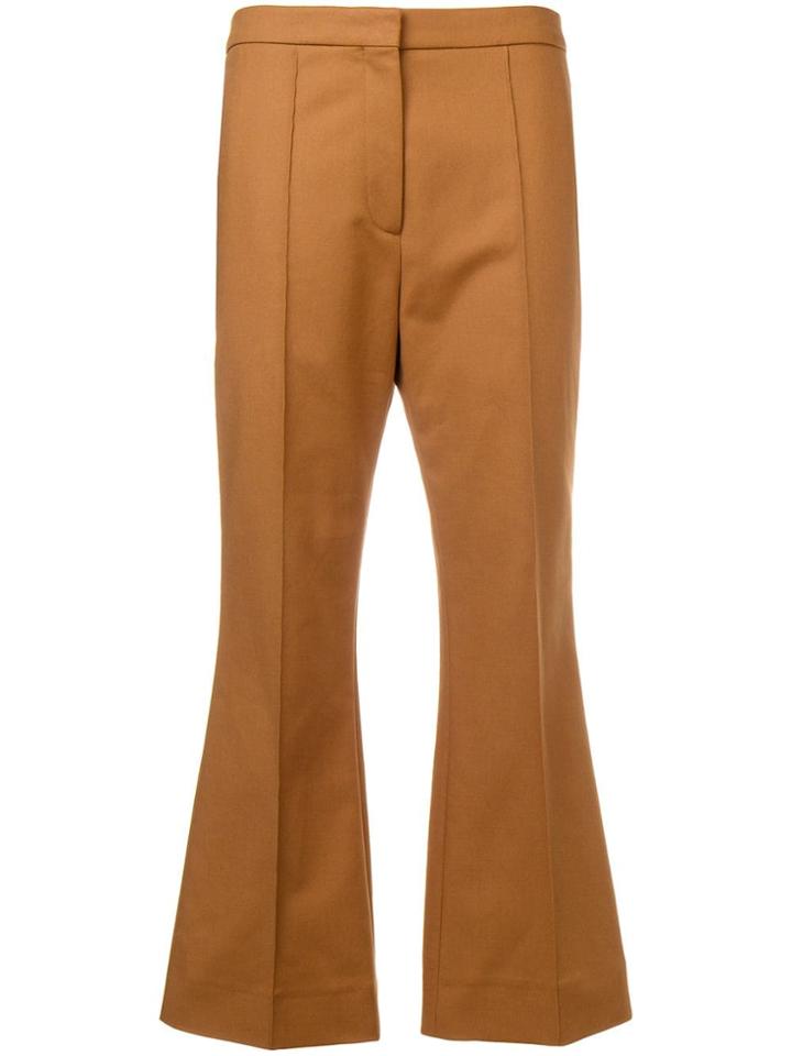 Rochas Cropped Flared Trousers - Brown