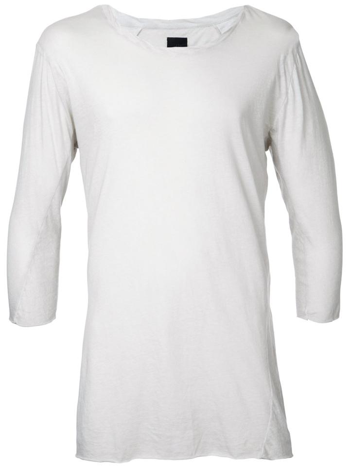 Thom Krom Long Sleeve T-shirt, Men's, Size: Medium, Grey, Cotton/linen/flax