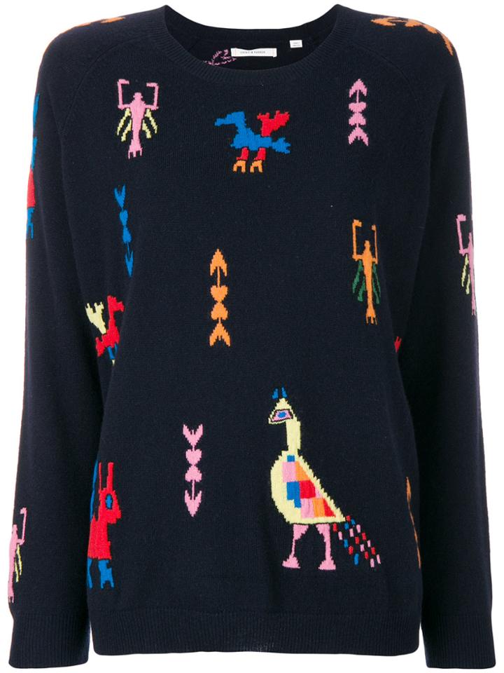 Chinti & Parker Aztec Jumper - Blue